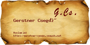 Gerstner Csegő névjegykártya